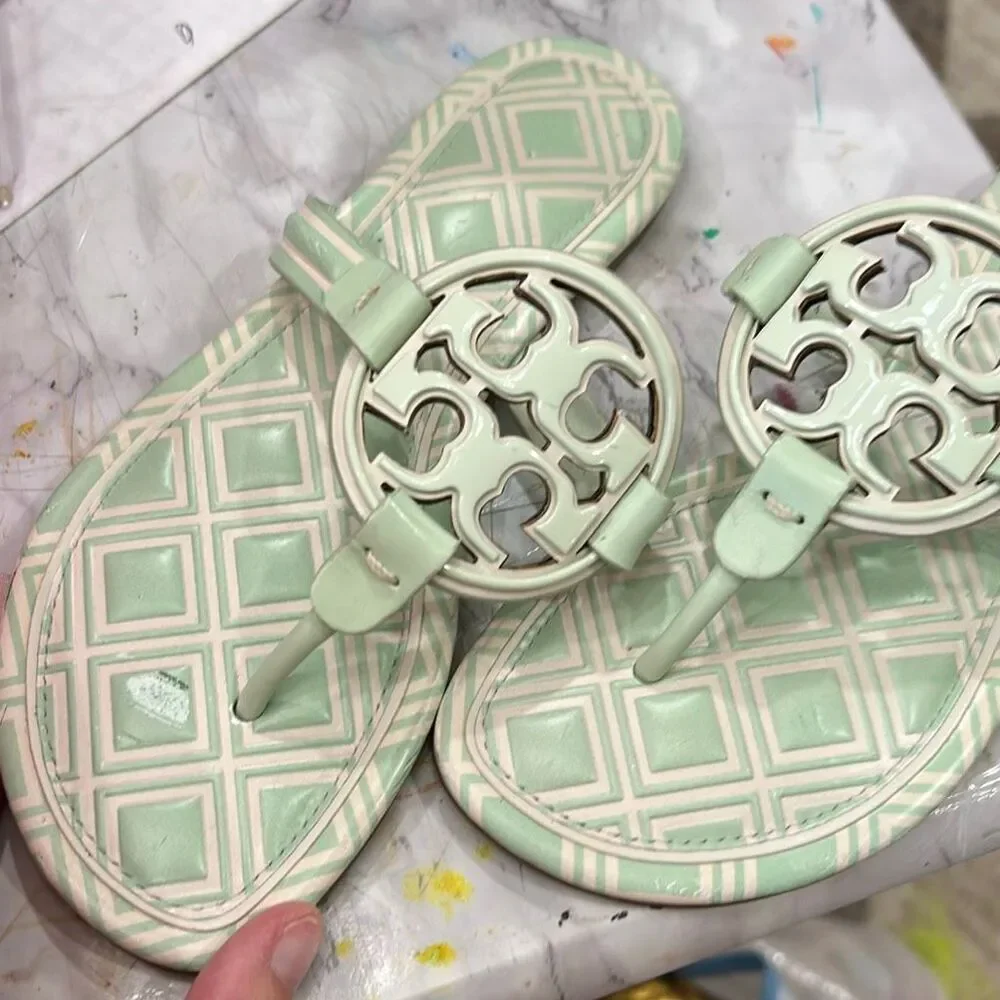 Tory Burch Metal Miller sandals sz 5